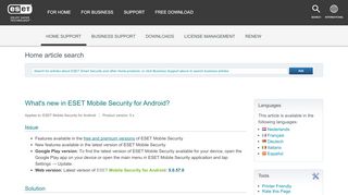 
                            7. What's new in ESET Mobile Security for …