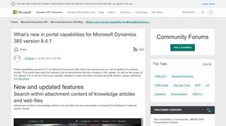
                            9. What's new in portal capabilities for Microsoft Dynamics 365 version ...