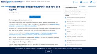 
                            6. What's the Booking.com Extranet and how do I log on?