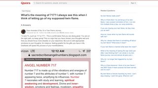 
                            6. What's the meaning of 717? I always see this when I think of ...