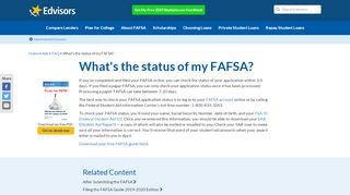 
                            7. What's the Status of My FAFSA? | Edvisors