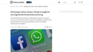 
                            9. WhatsApp Online-Status: Skript ermöglicht …