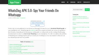 
                            3. WhatsDog APK 5.0: Spy Your Friends On Whatsapp