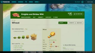 
                            4. Wheat | Knights and Brides Wiki | FANDOM powered by Wikia