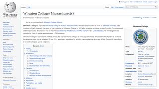 
                            7. Wheaton College (Massachusetts) - Wikipedia