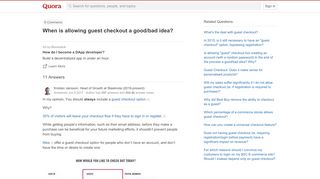 
                            9. When is allowing guest checkout a good/bad idea? - Quora