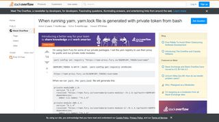 
                            7. When running yarn, yarn.lock file is generated with private ...