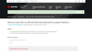 
                            9. When to Use CNS vs CRS with Red Hat Openshift Container ...