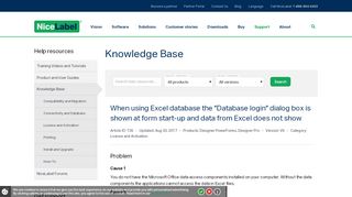 
                            5. When using Excel database the 