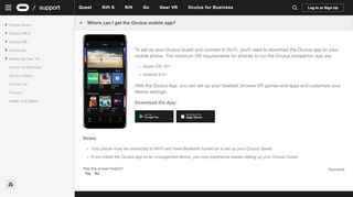 
                            3. Where can I get the Oculus mobile app?
