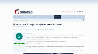 
                            6. Where can I Login to @mac.com Account | MacRumors Forums
