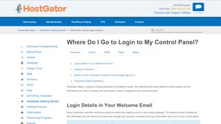 
                            8. Where Do I Go to Login to My Control Panel? | HostGator ...