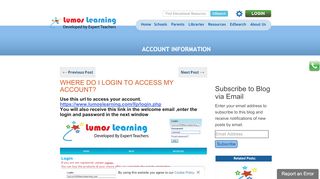 
                            4. Where do I login to access my Account? | Lumos Learning