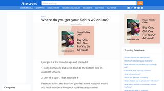 
                            1. Where do you get your Kohl's w2 online - …