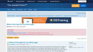 
                            4. Where is the login for my admin page - Joomla! Forum - community ...