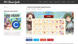 
                            6. Where to Get Daily Login Rewards - RO Classic …