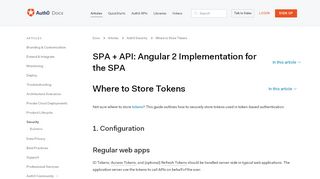
                            5. Where to Store Tokens - Auth0