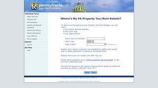 
                            3. Where's My Rebate? - Personal Income Tax e-Services Center