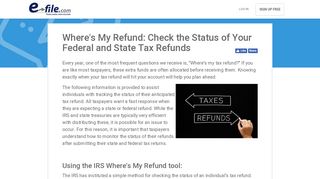
                            7. Where's My Tax Refund | E-file.com
