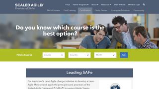 
                            5. Which course is the right one? | Scaled Agile