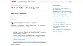 
                            2. Which is is the best online bidding portal? - Quora