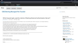 
                            4. Which keycert gets used for clients of Sterling External ... - IBM