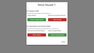 
                            2. Which Moodle - moodle.westkentandashford.ac.uk