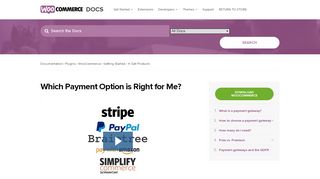 
                            4. Which Payment Option is Right for Me? - WooCommerce Docs