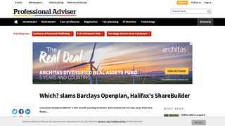 
                            8. Which? slams Barclays Openplan, Halifax's ShareBuilder