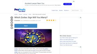 
                            6. Which Zodiac Sign Will You Marry? - ProProfs Quiz