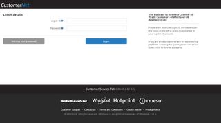 
                            9. Whirlpool CustomerNet Logon Page