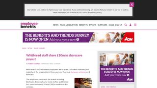 
                            6. Whitbread staff share £10m in sharesave payout - Employee ...