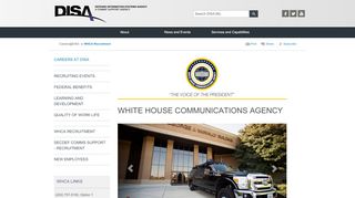 
                            3. White House Communications Agency - Recruitment - DISA