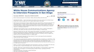 
                            6. White House Communications Agency to Interview Prospects in San ...