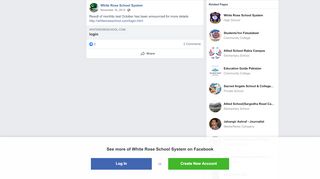 
                            1. White Rose School System - Facebook