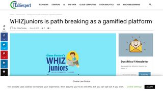 
                            9. WHIZjuniors is path breaking as a gamified platform ...