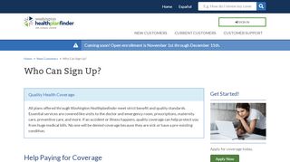 
                            1. Who Can Sign Up? | Washington Healthplanfinder