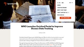 
                            8. WHO Launches Enriched Portal to Improve Disease Data Tracking ...