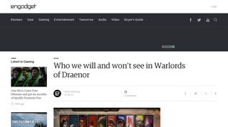 
                            8. Who we will and won't see in Warlords of Draenor - Engadget