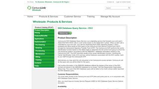 
                            3. Wholesale | 8XX Database Query Service - CenturyLink