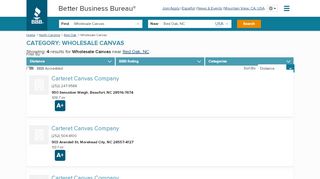 
                            8. Wholesale Canvas near Red Oak, NC | Better Business Bureau. Start ...