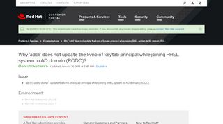 
                            4. Why 'adcli' does not update the kvno of keytab principal while joining ...