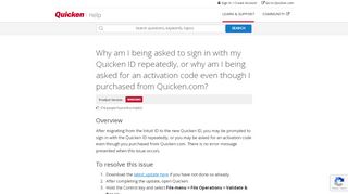 
                            4. Why am I being asked to sign in with my Quicken ID repeatedly