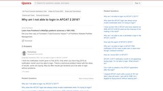 
                            7. Why am I not able to login in AFCAT 2 2016? - …