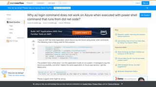 
                            5. Why az login command does not work on Azure when executed with ...