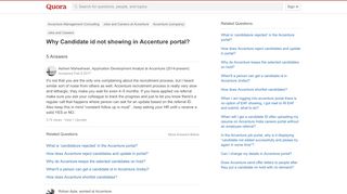 
                            7. Why Candidate id not showing in Accenture portal? - Quora