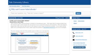 
                            4. Why can't I access Safari eBooks? - Ask Yale Library