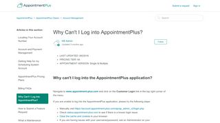 
                            9. Why Can't I Log into AppointmentPlus? – AppointmentPlus