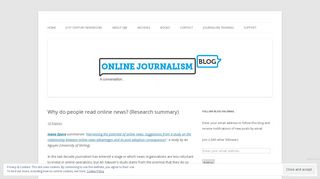 
                            8. Why do people read online news? (Research summary) | Online ...