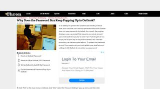 
                            8. Why Does the Password Box Keep Popping Up in Outlook? | Chron.com